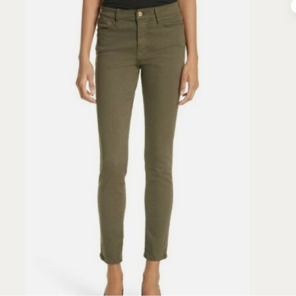 Frame Le Skinny Army Wash Jeans 27 Neutral